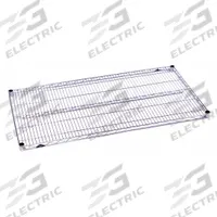 METRO Wire Shelf: 72 in x 36 in, 5 Shelves, Split Sleeve, 600 lb Load Capacity, Dry, NSF Approved (MPN 3672NC-5). Key specifications — NSF Approved: Yes; Recommended Environment: Dry; Material: Steel; Brand: METRO; Color: Silver; Finish: Chrome; NSF Approval: NSF Approved.
