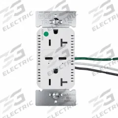 USB Receptacle: Duplex, 5-20R, 2 USB Ports, USB Type C, White, 125V AC, 20 A (MPN TR20HUSBPD65W). Key specifications — Brand: LEGRAND.