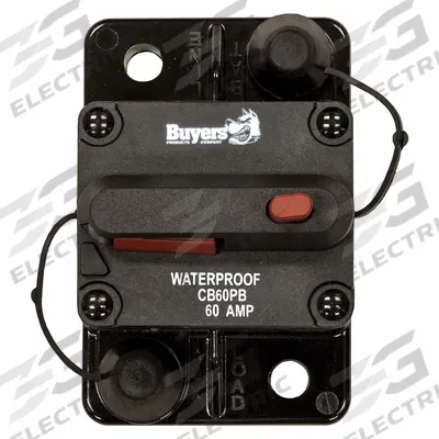 BUYERS PRODUCTS Automotive Circuit Breaker: CB, 42V DC, 60 A at 42V DC - Surface Mount Automotive Circuit Breakers