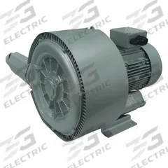FUJI ELECTRIC Regenerative Blower: 1.2 hp, 124.6 in wc Max Op Pressure, 110 in wc Max Vacuum (MPN 2VFB30-1.2-7W). Key specifications — attr49842: Three; attr49816: FUJI ELECTRIC; attr49813: 2VFB30-1.2-7W; attr49822: 3.5/2.2 A; attr49827: Female; attr49830: NPT; attr49833: NPT; attr49845: 230/460V AC.