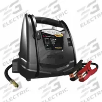 SCHUMACHER ELECTRIC Battery Jump Starter: Boosting, For 12 V DC Battery Volt, 0.3 A @ 12V, Plastic (MPN SJ1331). Key specifications — Charger Function: Boosting; Charging Current @ Voltage: 0.3 A @ 12V; Cold Cranking Amps @ Voltage: 800A Peak, 190A @5sec (6V CC) Cranking Amps; Charge Type: Internal 2 A Charger; Material: Plastic; For Use With Battery Type: Lead Acid; Brand: SCHUMACHER ELECTRIC.