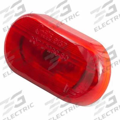 GROTE Clearance Marker Lamp: Clearance Light, Incandescent, Oval, Red, Bracket - Clearance Lights