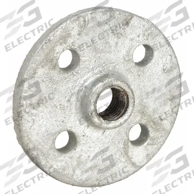 APPROVED VENDOR Metal Pipe Flange: Flange, 1/4 in, Female NPT Threaded, Flat - Threaded Zinc Galvanized Steel Flanges