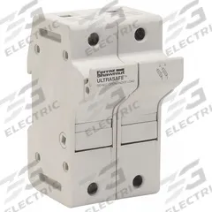 MERSEN Fuse Block: Finger-Safe, 2 Pole, 600 V AC, DIN Rail Mounting, Pressure Plate Termination (MPN US6J2). Key specifications — Brand: MERSEN.