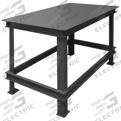 DURHAM MFG Work Table: Fixed Ht, Steel, 60 in x 36 in, 14,000 lb Overall Load Capacity - Steel-Top Worktables