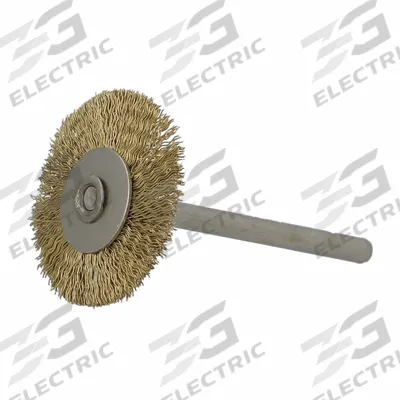 APPROVED VENDOR Wire Wheel Brush: Crimped Brass, 1" Dia x 3/16" Wd, 1/8" Shank - Nonsparking Light-Cleaning Brushes for Soft Materials