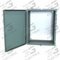 HAMMOND Electrical Enclosure: Steel, 30 in x 24 in x 12 in, NEMA 12/13/3R/4, w/Panel, Solid Cover (MPN 1418N4K12). Key specifications — Closure Method: Clamps; Brand: HAMMOND; Knockouts: Not Included.
