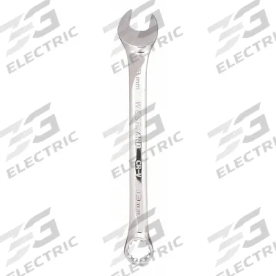 WESTWARD Combination Wrench: Alloy Steel, Chrome, 13 mm Head Size, 6 7/8 in Overall Lg - Metric Spline Combination Wrenches