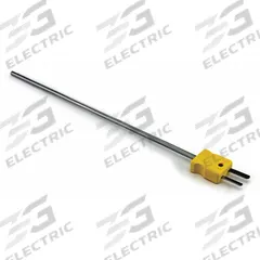 DAYTON Thermocouple Probe: -325°F to 2,280°F /-200°C to 1,250°C, Type K, Rounded Tip, 6 in Probe Lg (MPN 36GL14). Key specifications — attr1275752: 20 AWG; attr1275757: 6 in; attr1275763: ±1.1 % Below 293 °C, ±0.4 % Otherwise; attr1275765: 36GL14; attr1275769: DAYTON; attr1434700: Hose Clamp.