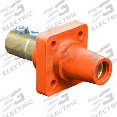 Single Pole Receptacle: Orange, Straight Taper Nose Mating, Double Set Screw Termination, 400 A (MPN 16R22-UO). Key specifications — Series: 16; Receptacle Gender: Female; Brand: LEVITON.
