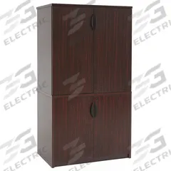 REGENCY Double Stack Storage Cabinet: Mahogany, Laminate/PVC, 65 in Overall Ht, 35 in Overall Wd (MPN LSCSC3565MH). Key specifications — Material: Laminate; Brand: REGENCY; Color: Mahogany; Locking: Yes.