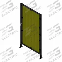 T-Slot Framing System Door: Stand-Alone, Black, Right Swing, 72 in H x 39 in W x 5 1/2 in D, Mesh (MPN 48236). Key specifications — Finish: Anodized; Brand: FAZTEK; Panel Color: Yellow; Panel Type: Mesh; Color: Black; Material: Wire; Mesh Shape: Square; Assembly: Assembled.