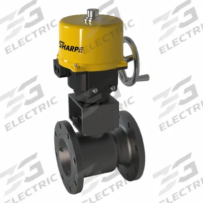 SHARPE Electrically Actuated Two-Way Ball Valve: 4 in, Carbon Steel, 120V - Stainless Steel Electrically-Actuated Ball Valves