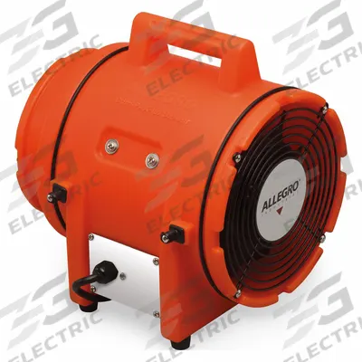 ALLEGRO Confined Space Fan: 12 V DC, 8 in Duct Dia, 1/4 hp Horsepower - Axial Blower & Ducting Combination Units