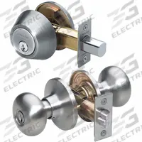 MASTER LOCK Door Locket-Deadbolt Combo: Office Knob Locksets, Nickel (MPN BCCO0615). Key specifications — Lockset Style: Biscuit.