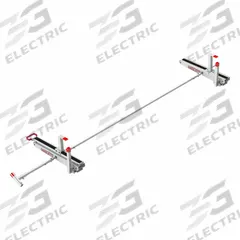 WEATHER GUARD Van Roof Rack: Aluminum, 13 in Overall Ht, 130 3/4 in Overall Lg, 33 2/5 in Overall Wd (MPN 2295-3-01). Key specifications — Material: Aluminum; Finish: Powder-Coated; Brand: WEATHER GUARD; Color: White.