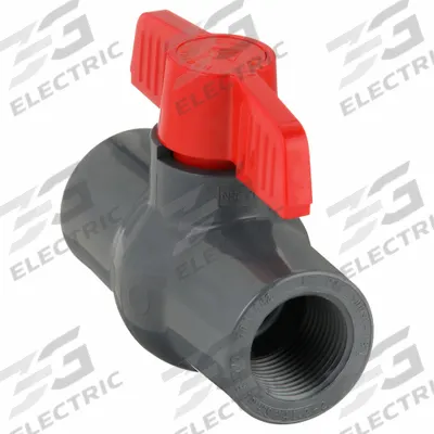 APPROVED VENDOR Manual Two-Way Ball Valve: 1 in, PVC, Straight, FNPT x FNPT - PVC Ball Valves