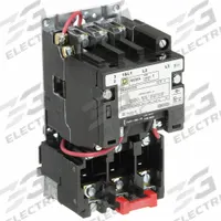 SQUARE D Magnetic Motor Starter: Non-Reversing, 3 Poles, NEMA Size 1, 27 A, 120V AC Coil (MPN 8536SCO3V02S). Key specifications — Brand: SQUARE D; Coil Voltage: 110/120V AC; Phase: Three; Operator: None; Terminal Connection Type: Screw Clamp Terminals; Includes Pilot Light: No; Operator Controls: None; Auxiliary Contacts Included: No Auxiliary Contacts Included.