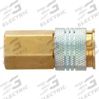 HANSEN Quick Connect Hose Coupling: 1/4 in Body Size, 1/4 in Hose Fitting Size, Push-to-Connect (MPN B23AS25F). Key specifications — Thread Size: 1/4" -18; Coupling Locking Type: Push-to-Connect; Brand: HANSEN.
