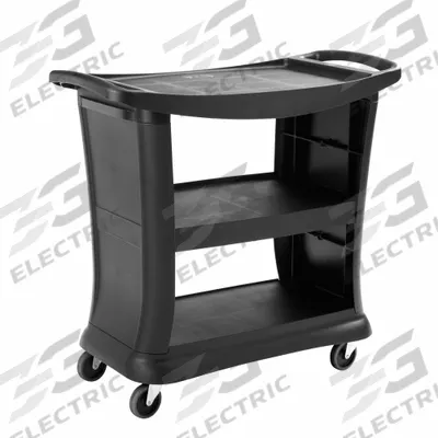 RUBBERMAID COMMERCIAL PRODUCTS Service Cart: Enclosed, 300 lb Max Load Capacity - Open Plastic Carts