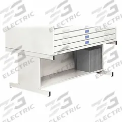 SAFCO PRODUCTS Flat File Cabinet Base: White, 20 in Overall Ht, 41 1/2 in Overall Dp, Open Base (MPN 4979WH). Key specifications — attr988652: SAFCO PRODUCTS; attr988656: White.