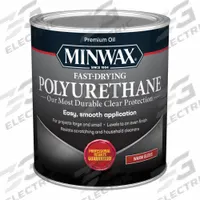 MINWAX Finish: Varnish, Interior, Oil, 1 qt Container Size, Wood, Gloss, Clear, Clear, Minwax (MPN 63000444). Key specifications — Brand: MINWAX; Transparency: Clear; Use Location: Interior; Sheen: Gloss; Sub-Brand: Minwax; Color: Clear; Resin Type: Polyurethane.