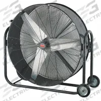 DAYTON Portable Fan: 42 in Blade Dia, 120V AC, Mobile, 1/2 hp, Direct Drive, Steel (MPN 1YNW6). Key specifications — Mobility: Mobile; Voltage: 120V AC; Brand: DAYTON.