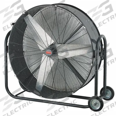Dayton Portable Fan: 42 in Blade Dia, 120V AC, Mobile, 1/2 hp, Direct Drive - Standard Industrial Floor Fans