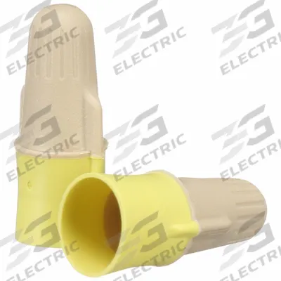 3M Twist-On Wire Connectors: Tan/Yellow, Wire Sizes 22 AWG – 12 AWG, 600 V - Wide-Range Wire Connectors