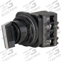 SIEMENS Selector Switch: 30 mm Panel Mounting Size, 2 Positions, Short Lever, 1NO/1NC, Metallic (MPN 52SX2AABA1). Key specifications — AC Contact Rating: 10 A @ 600 V; Action: Maintained/Maintained; Cam: A; DC Contact Rating: 5 A @ 600 V; Hazardous Location Specification: Not Rated; Operator Head Material: Plastic; Operator Head Type: Short-Handled Knob; Operator Illumination: Non-Illuminated.