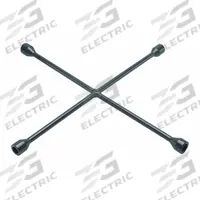 KEN-TOOL Lug Nut Wrench: 4 Wrench Heads, 17 mm_3/4 in_13/16 in_7/8 in Wrench Head Size, 6-Point (MPN 35662). Key specifications — Measurement Type: Metric; Socket Shape: 6-Point; For Vehicle Type: RVs; Finish: Electrostatic Paint; Leverage Bar Hole: Leverage Bar Hole Not Included; Compatible with Product Type: Standard Lug Nuts; Brand: KEN-TOOL; Tool Type: Cross Lug Wrench.