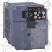FUJI ELECTRIC Variable Frequency Drive: In Phase Three, Out Phase Three, 10 hp, No Bypass, Heat Sink (MPN FRN0022E2S-4GB). Key specifications — Style: Heat Sink; Color: Black/Blue/Gray; Output Phase: Three.