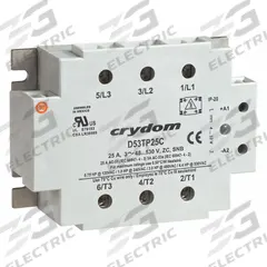 CRYDOM Solid State Relay: Surface Mounted, 50 A Max Output Current, SCR, AC Output (MPN C53TP50CH). Key specifications — Brand: CRYDOM; Current Type: AC; Finger Safe: Yes; Maximum Output Current without Heat Sink: Not Recommended; Mounting Style: Surface; Output Voltage: 48 to 530V AC; Switch Configuration: Form A; Voltage/Current Type: AC Output.