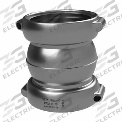 REIKU Connector Ball Trumpet: 2 3/4 in Nominal Size (MPN PAVGB-70) - Jaws for Continuous-Flex Corrugated Tubing