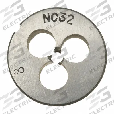 WESTWARD Alloy Steel Die, 8-32 UNC: CCT1060-124, Die - Pneumatics