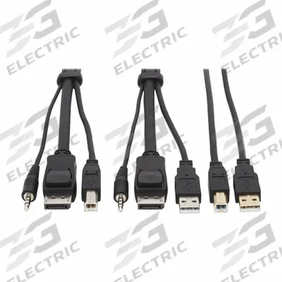 EATON TRIPP LITE Server Management Cable Kit: Display Port/DVI/Stereo Audio/USB 2.0, 6 ft Lg - KVM Cable Kits