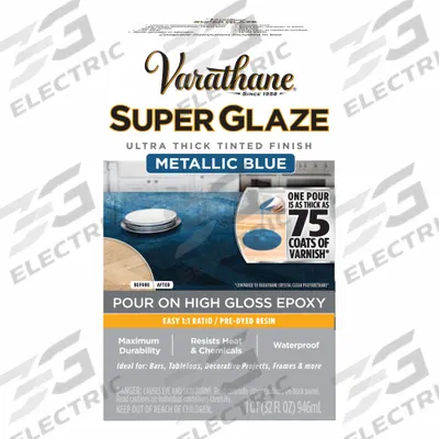 VARATHANE Finish: Finish, Interior, 32 fl oz Container Size, Metallic Blue - Glaze Coatings