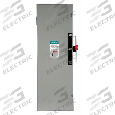 Siemens Safety Switch: Fusible, 100 A, Three Phase, 600V AC, Galvanized Steel - Fusible Safety Switches