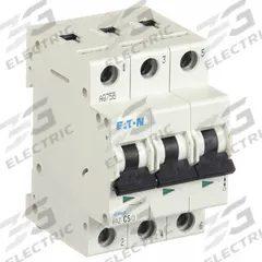 EATON IEC Supplementary Protector: 5 A Amps, 96V DC, 15kA at 415V AC, Lug, FAZ, 277/480V AC (MPN FAZ-C5/3). Key specifications — Terminal Connection: Lug; Series: FAZ; AC Voltage Rating: 277/480V AC; DC Voltage Rating: 96V DC; Max. AIR Rating: 15kA at 415V AC; Brand: EATON.