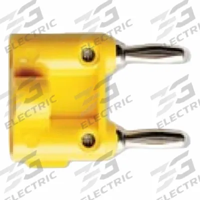 POMONA Double Banana Plug: 1 1/2 in Lg, 15 A Max Current Measurement - Miniature Double Banana Shorting Bar Plugs