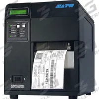 SATO Barcode Label Printer: Direct Thermal/Thermal Transfer, 4.09 in Max. Print Wd, Wired, M84Pro (MPN WM8420131). Key specifications — Dispensing Style: Cutter; Print Speed: 10 in/sec; Screen Type: Push Button; Wire Communication: Wired; Printer Series: M84Pro; Brand: SATO; Printer Connectivity: RS232 Serial.
