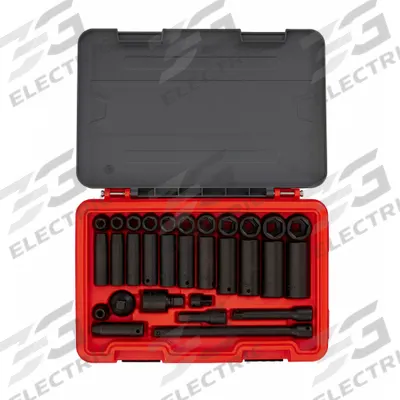 PROTO Socket Set: 1/2 in Drive, 30 Piece, SAE - SAE Socket Sets with Drive Tools