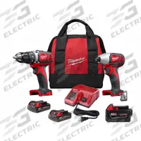 MILWAUKEE Cordless Combination Kit: 2 Tools, Drill/Impact Driver, 18 V DC Volt, Battery Included (MPN 2691-22, 48-11-1850). Key specifications — attr1176460: Impact Driver.