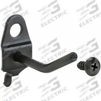 APPROVED VENDOR Single Rod Pegboard Hook: 1/4 in Peg Hole, For 1 in Pegboard Hole Spacing, 10 PK (MPN 5TPF9). Key specifications — Color: Black; Locking System: Screw-In; Mounting Type: Surface; Accessory Type: 30-Degree Single Hook; Brand: APPROVED VENDOR.