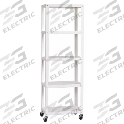 SPACE SOLUTIONS Bookcase: White, Steel, 72 in Overall Ht, 24 in Overall Wd - Mobile Bookcases