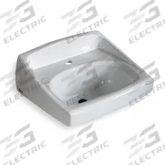 AMERICAN STANDARD Bathroom Sink: Lucerne™, White, Vitreous China, 18 1/4 in Overall Lg, Single Hole (MPN 0356421.020). Key specifications — Series: Lucerne™; Includes: Front Overflow, Self Draining Deck Area with Contoured Back and Side Splash Shields, Wall Hanger, Concealed Arm Support; Color: White; Brand: AMERICAN STANDARD; Sink Type: Bathroom; Material: Vitreous China; Sink Material: Ceramic.