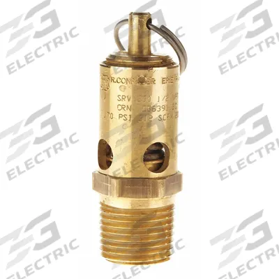 CONRADER Safety Valve: Soft Seat, 1/2 in (M)NPT Inlet (In.), 5/16 in (F)NPT Outlet (In.) - Soft Seat Pneumatic Safety Valves