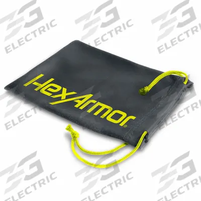 HEXARMOR Goggle Microfiber Pouch: Belt Clip Not Included, Microfiber, Soft Bag, Gray - Bags for Safety Goggles