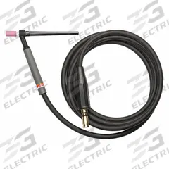 LINCOLN ELECTRIC TIG Torch: Air-Cooled, PTA-9, 12 1/2 ft, Rubber, 1-Piece, 9 (MPN K1782-16). Key specifications — Brand: LINCOLN ELECTRIC; Manufacturer Part Number: K1782-16; Neck Type: Rigid; Power Cord Material: Rubber; Gas Valve (Table): Without.
