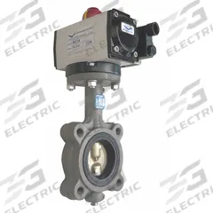 MILWAUKEE VALVE Pneumatically Actuated Butterfly Valve: For Water Media, Air to Spring, Ductile Iron (MPN GLB33E D212). Key specifications — Brand: MILWAUKEE VALVE; Pilot Solenoid Voltage: Not Included.